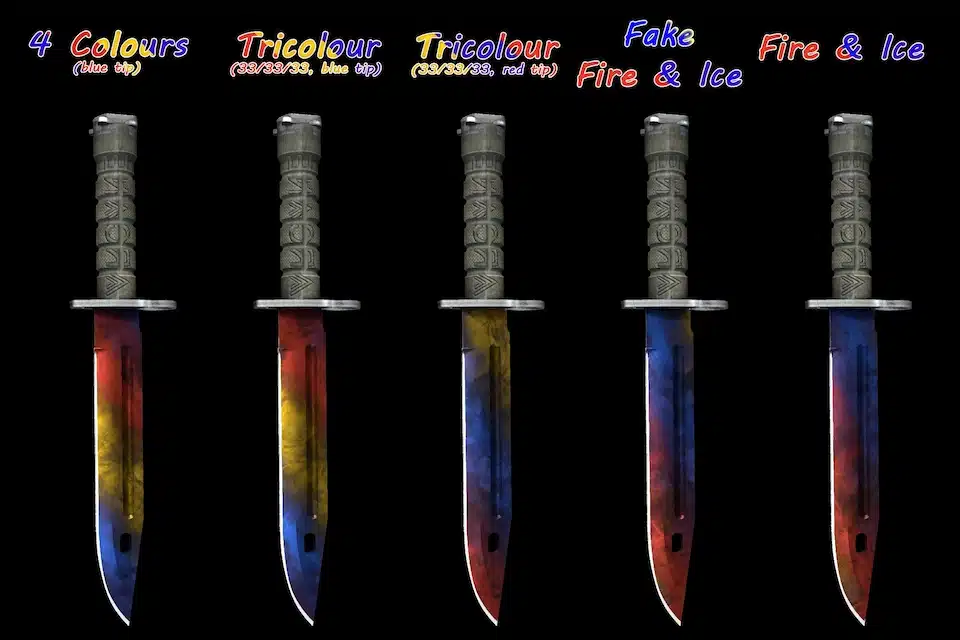 Bayonet Marble Fade Patterns