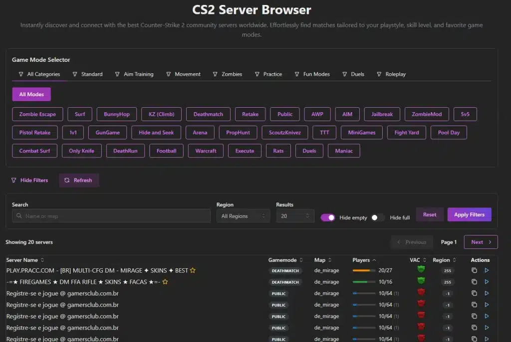 cs2hype.com servers